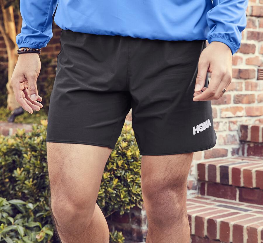 Hoka One One Performance Shorts Herr - Svarta - YPDVZ-4925